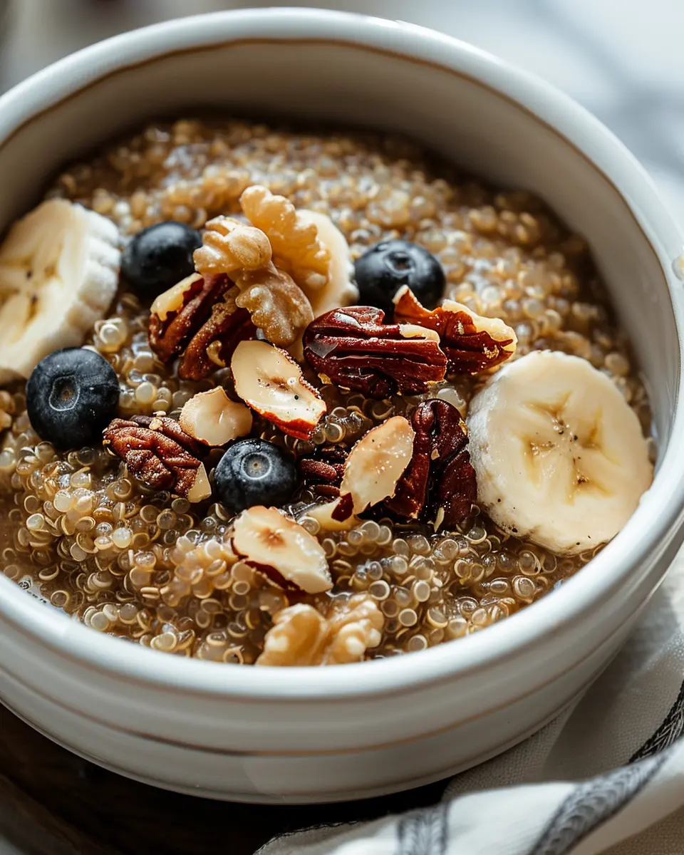 Crockpot Breakfast Quinoa: Easy Turkey Bacon &amp; Chicken Ham Recipe
