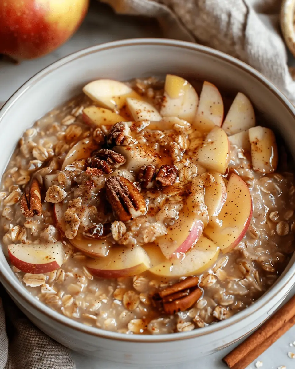 Crockpot Apple Cinnamon Steel-Cut Oats for Cozy Mornings