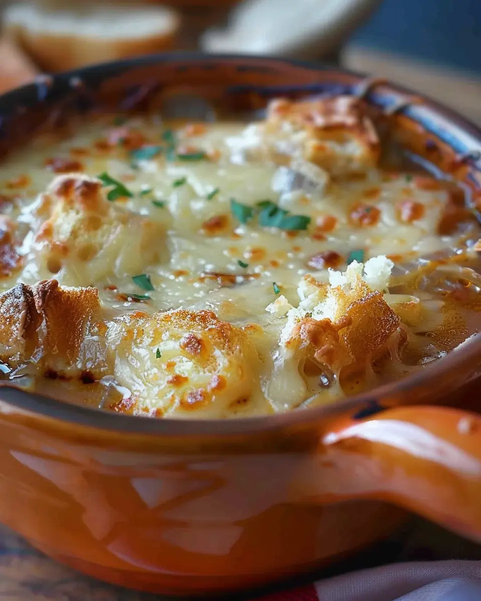 French Onion Soup: A Comforting Indulgence with Turkey Bacon