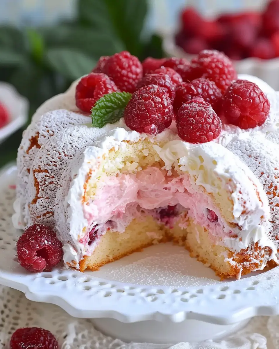 Raspberry Angel Food Cake: The Best Light and Fluffy Delight