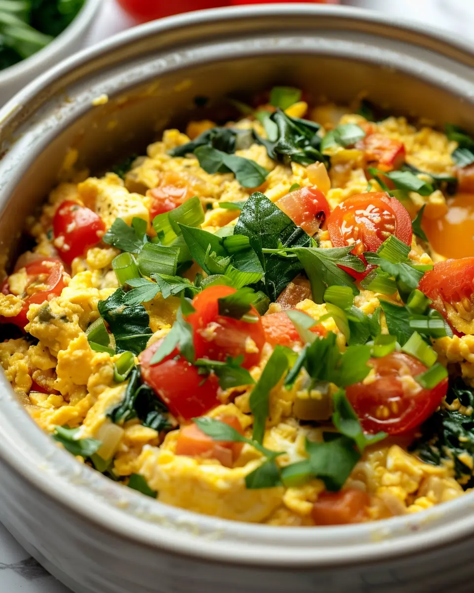 Crockpot Egg and Veggie Scramble: Easy &amp; Healthy Breakfast Delight