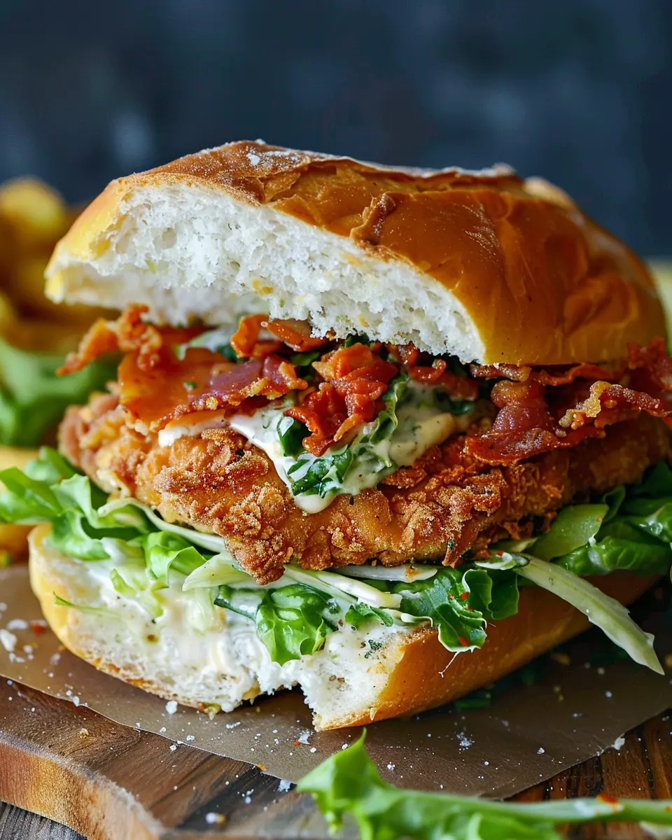 Crispy Chicken Caesar Sandwich: Delicious Turkey Bacon Twist