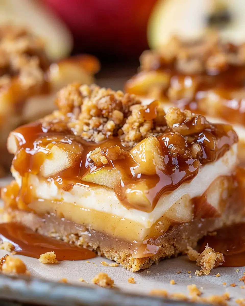 Caramel Apple Cheesecake Bars: Indulgent Fall Delight Recipe