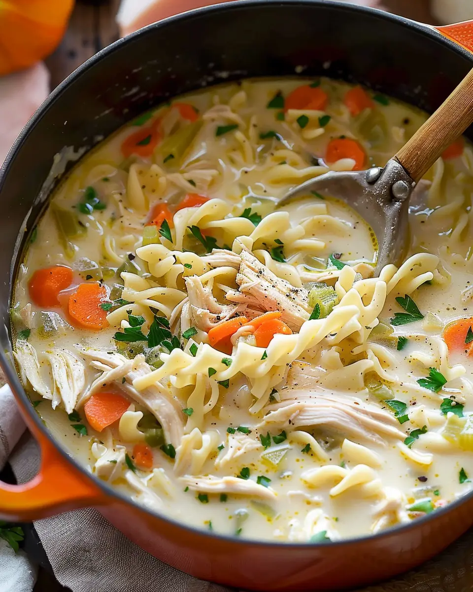 Creamy Chicken Noodle Soup with Turkey Bacon: A Cozy Classic