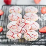 Strawberry Crinkle Cookies