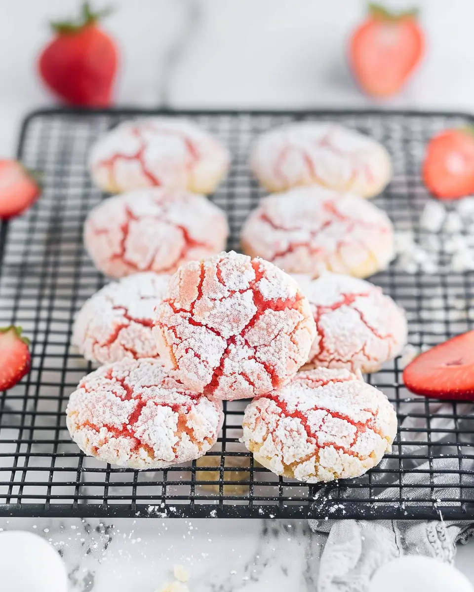 Strawberry Crinkle Cookies: Easy Treat for Sweet Moments
