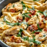 Tuscan Chicken Pasta with Cottage Cheese