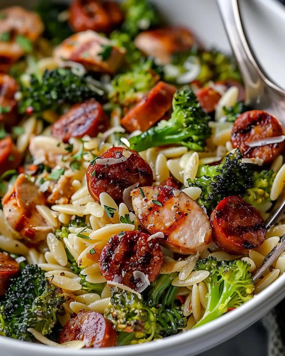 Tasty Chicken Sausage Broccoli Orzo: A Simple, Flavorful Delight