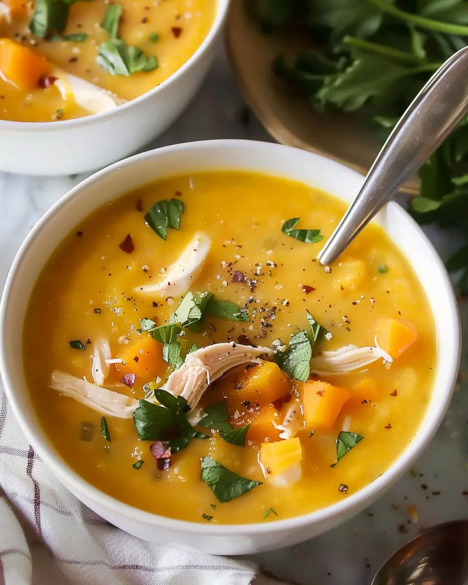 Butternut Squash and Chicken Soup: A Cozy, Comforting Delight