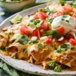 Slow Cooker Chicken Enchilada Casserole