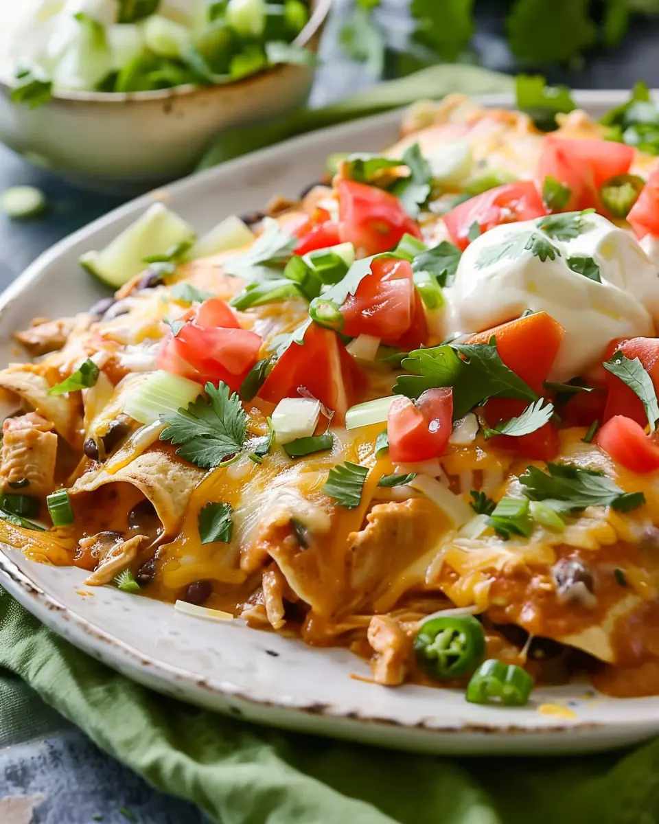 Slow Cooker Chicken Enchilada Casserole: Easy Family Favorite