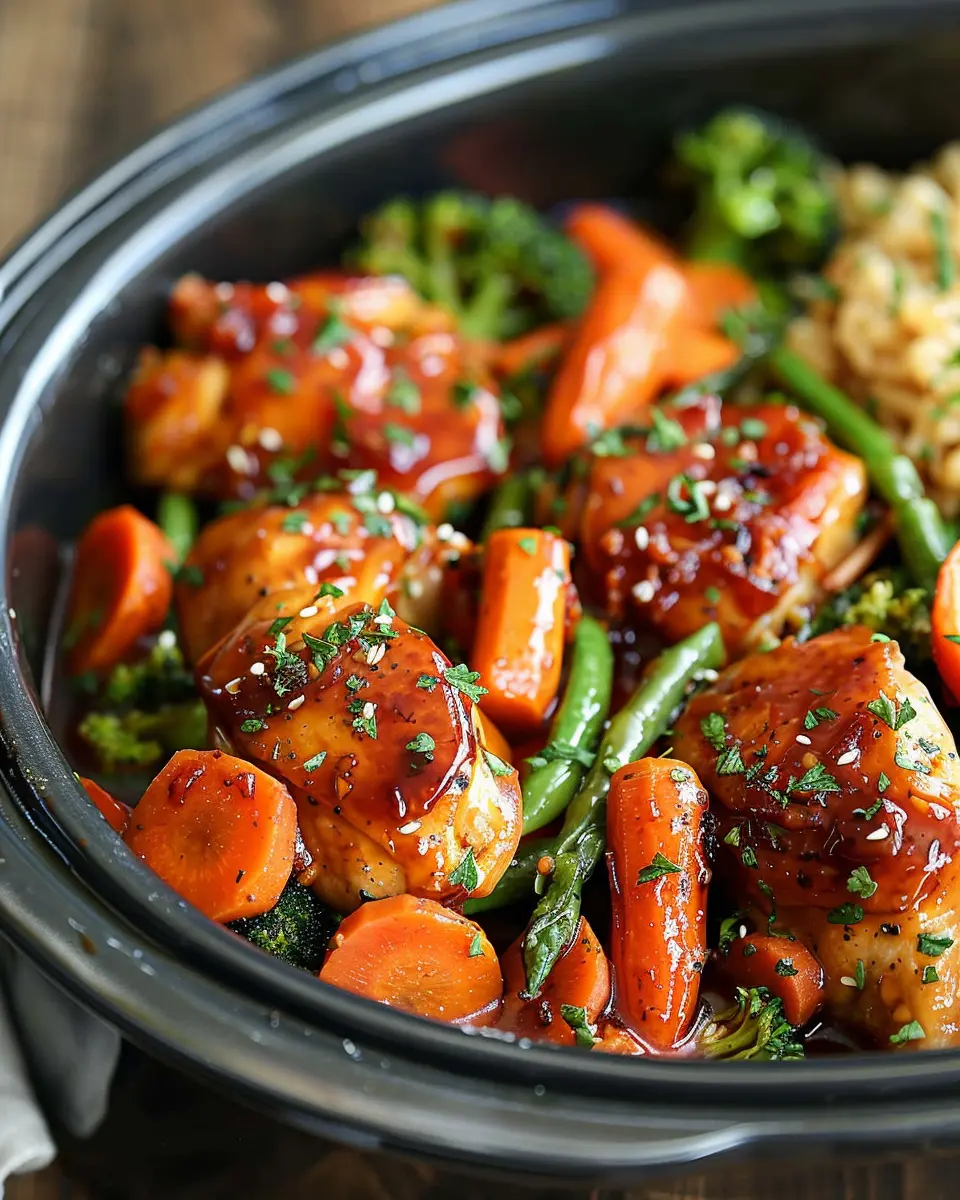 Slow Cooker Honey Garlic Chicken: Easy Chicken Dinner Idea