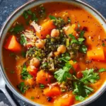 Curried Carrot-Tomato Soup with Chickpea Gremolata