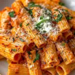 creamy Tomato Garlic Rigatoni Pasta Recipe