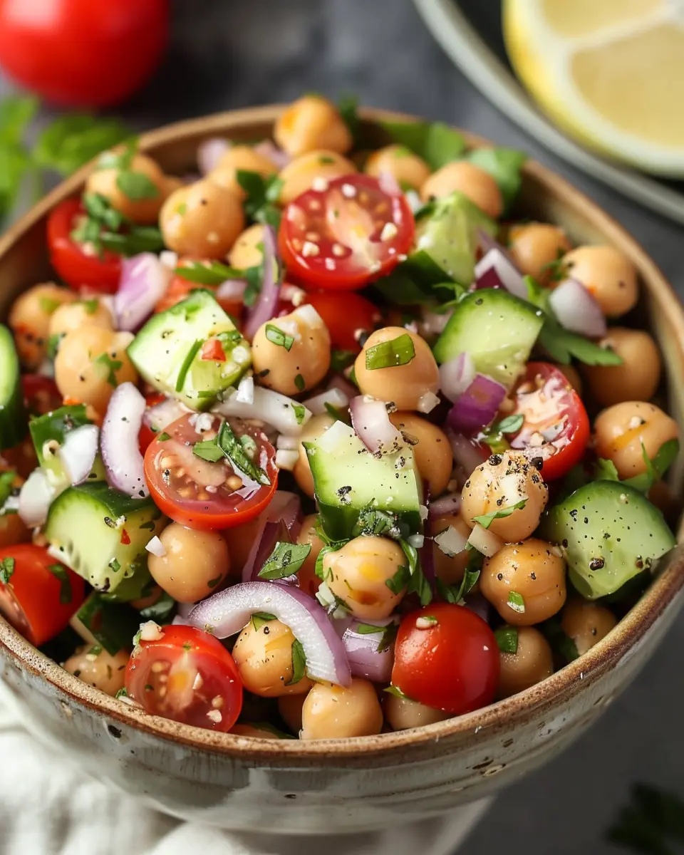 Chickpea Salad Bliss: A Fresh &amp; Easy Twist with Turkey Bacon