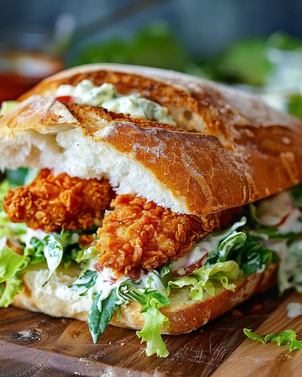 Crispy Chicken Caesar Sandwich with Turkey Bacon: A Flavorful Twist