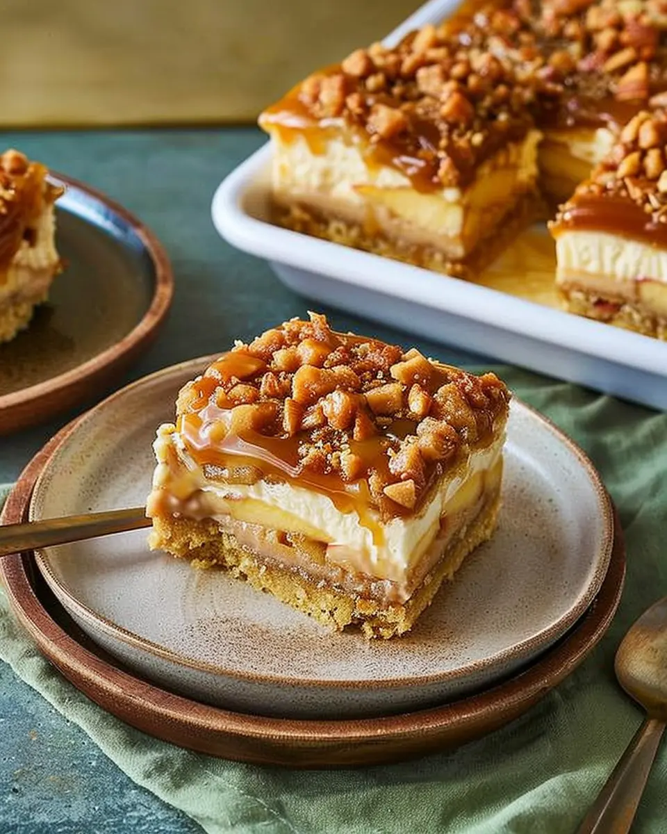 Apple Caramel Cheesecake Bars: Indulgent Treat for Homemade Bliss
