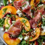 Peach and Feta Salad with Prosciutto