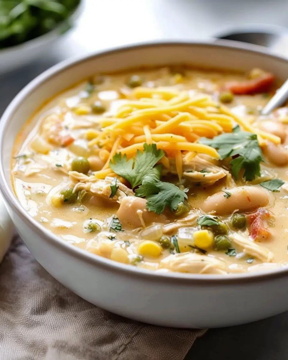 White Chicken Chili: Easy Comfort Food with Turkey Bacon Delight