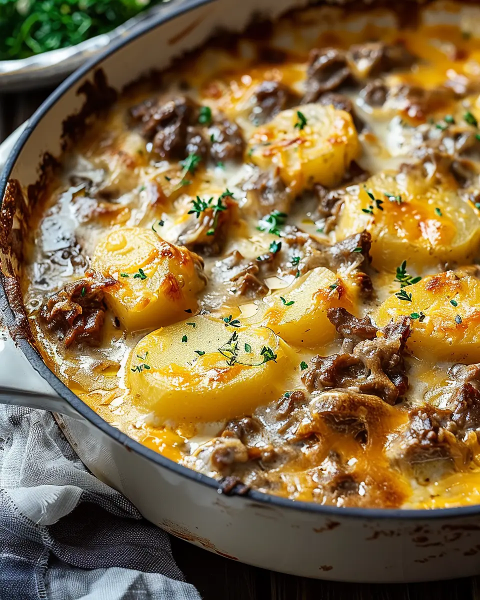 Creamy One-Pot Beef and Potato Casserole: Easy Comfort Food Delight