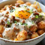 Tater Tot Breakfast Bowl with Sausage Gravy Recipe