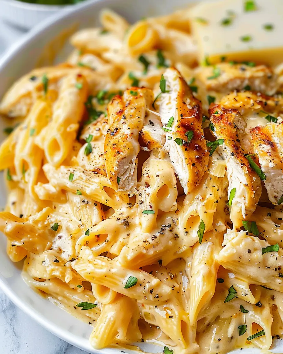 Creamy Marry Me Chicken Pasta with Turkey Bacon and Chicken Ham