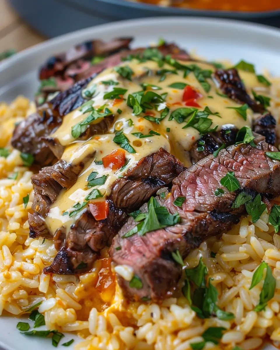 Creamy Queso Rice with Steak: The Best Comfort Food Delight