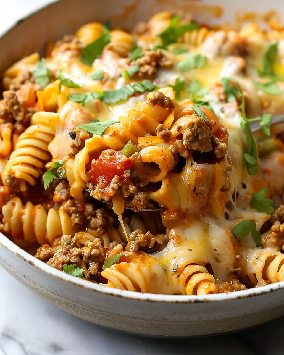 Cheesy Taco Pasta: Easy Comfort Food with Turkey Bacon Twist