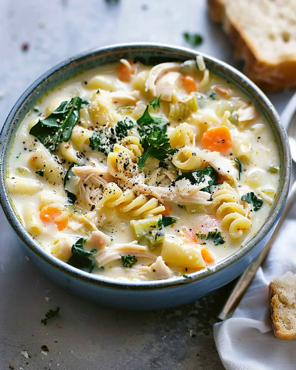 Creamy chicken pasta soup: A comforting bowl of joy