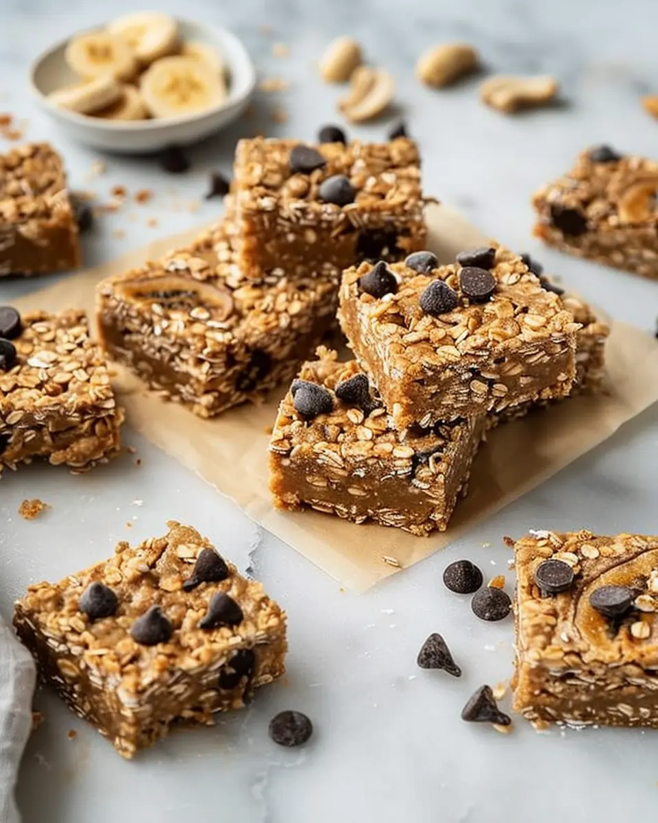 No Bake Peanut Butter Banana Oat Bars: Easy, Healthy Snack Idea