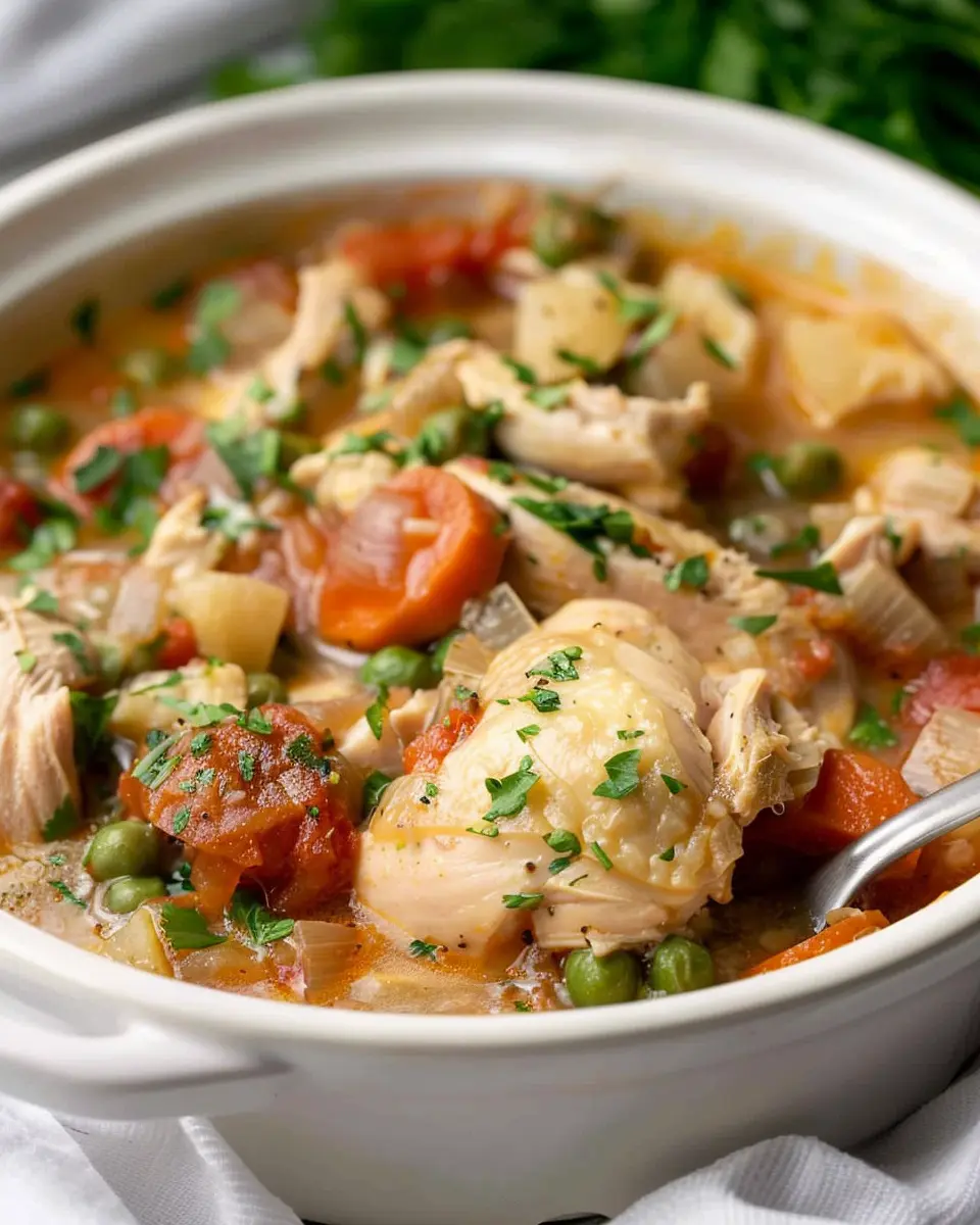 Slow Cooker Garlic Parmesan Chicken Stew: Easy Comfort Food Delight