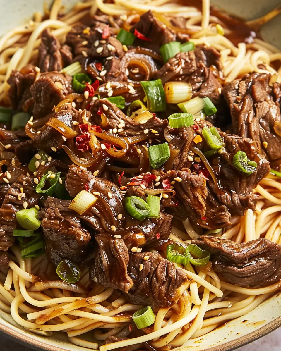 Slow-cooker sticky beef noodles: Easy comfort food delight