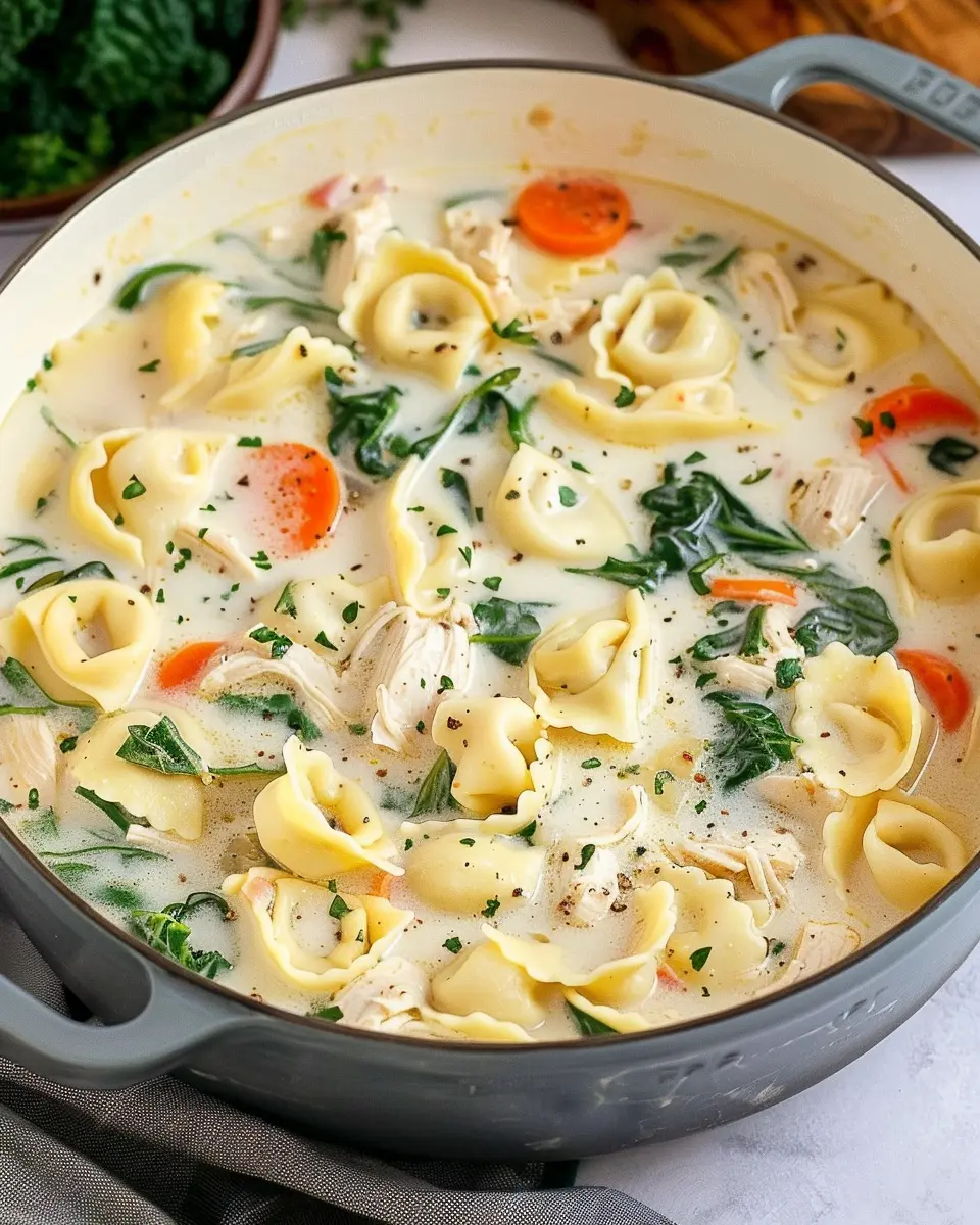 Creamy Chicken Tortellini Soup: Comforting and Easy Weeknight Meal