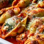 Spinach ricotta stuffed shells