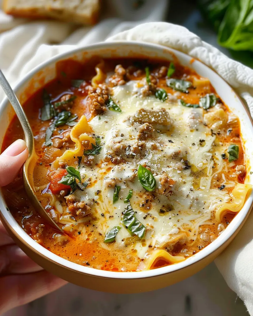 Creamy Lasagna Soup: The Best Comfort Dish with Turkey Bacon