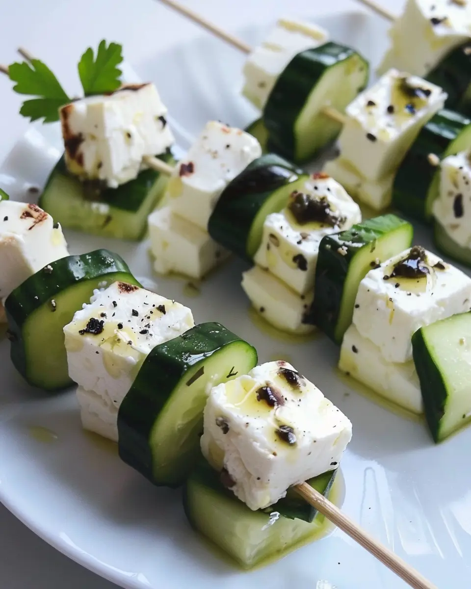 Feta skewers with cucumber: Easy, Delicious Appetizer Recipe