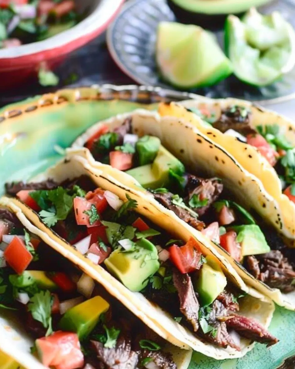 Stovetop Carne Asada Street Tacos with Avocado Salsa