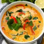 Crockpot Thai Coconut Curry Chicken Soup