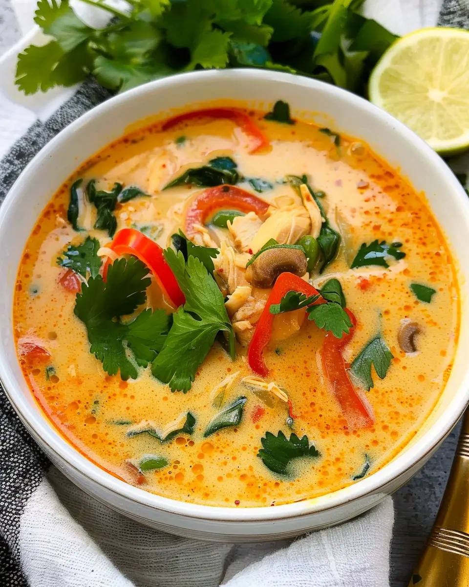 Crockpot Thai Coconut Curry Chicken Soup: Easy Comfort in a Bowl