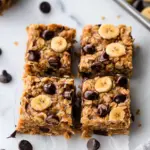 Peanut Butter Banana Chocolate Chip Oatmeal Bars