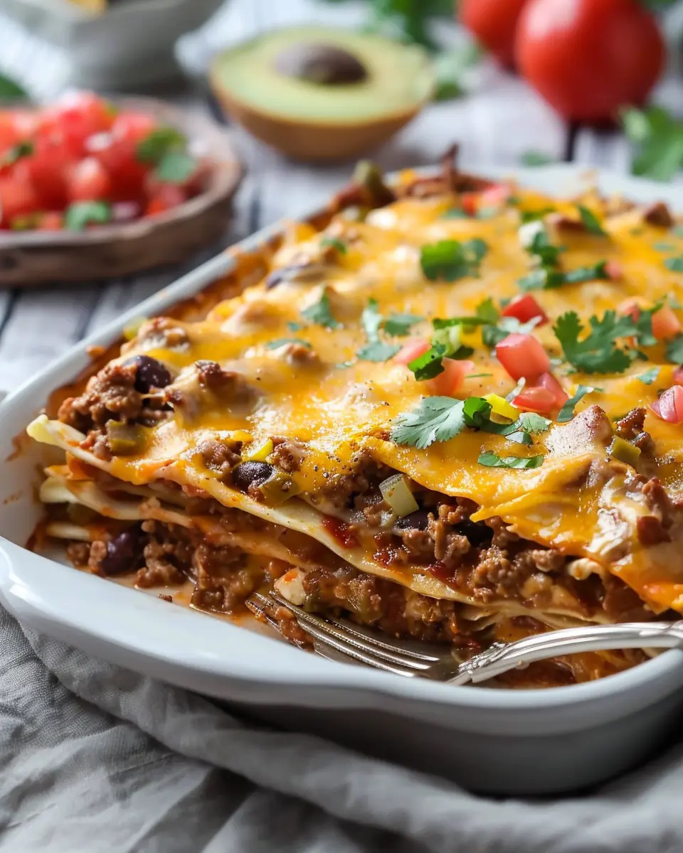 Taco Casserole With Tortillas