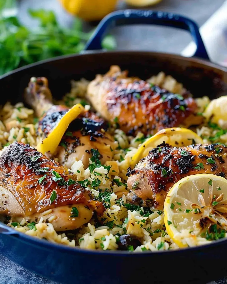 One Pot Greek Chicken and Lemon Rice: Easy and Delicious Dinner