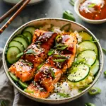 crispy sesame salmon bowls