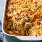 SPICY SOUTHERN CHEESY CHICKEN SPAGHETTI CASSEROLE