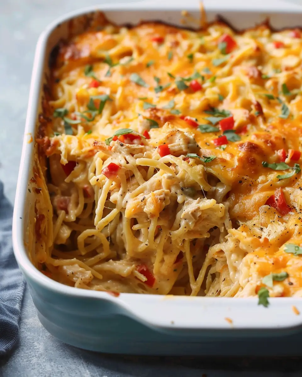 Spicy Southern Cheesy Chicken Spaghetti Casserole You’ll Love