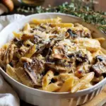 Caramelized Leek and Mushroom Gruyere Pasta
