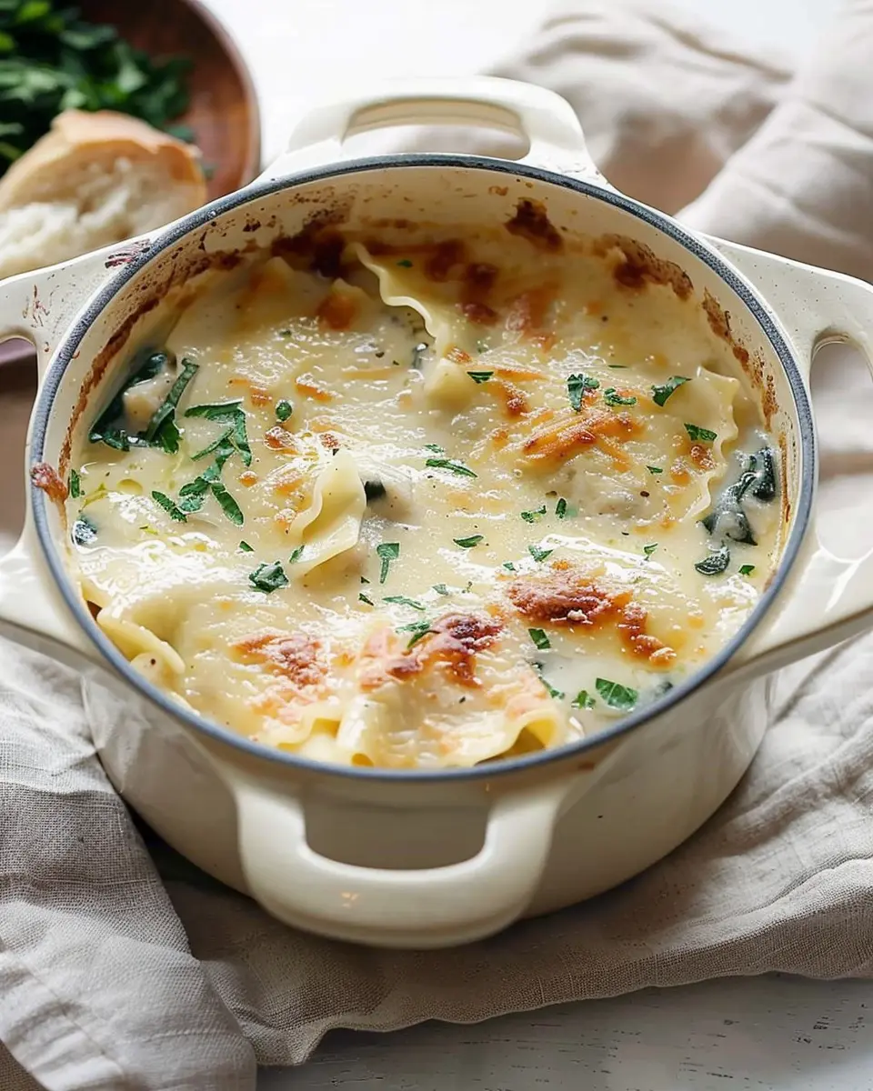 Creamy White Lasagna Soup: Indulgent Comfort with Turkey Bacon