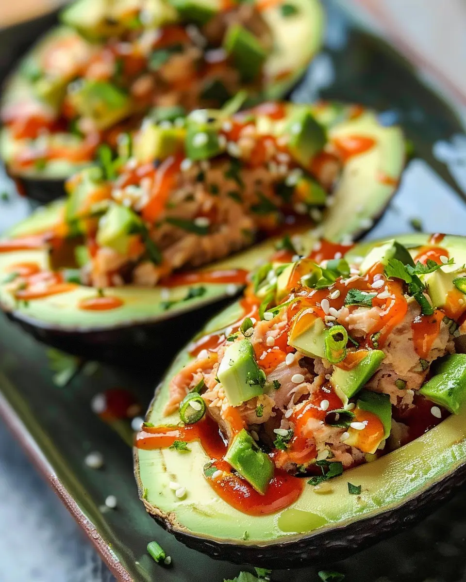 Spicy Tuna Stuffed Avocado: Easy, Healthy Delight for Food Lovers