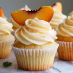 Honey Peach Cream Cheese Cupcakes
