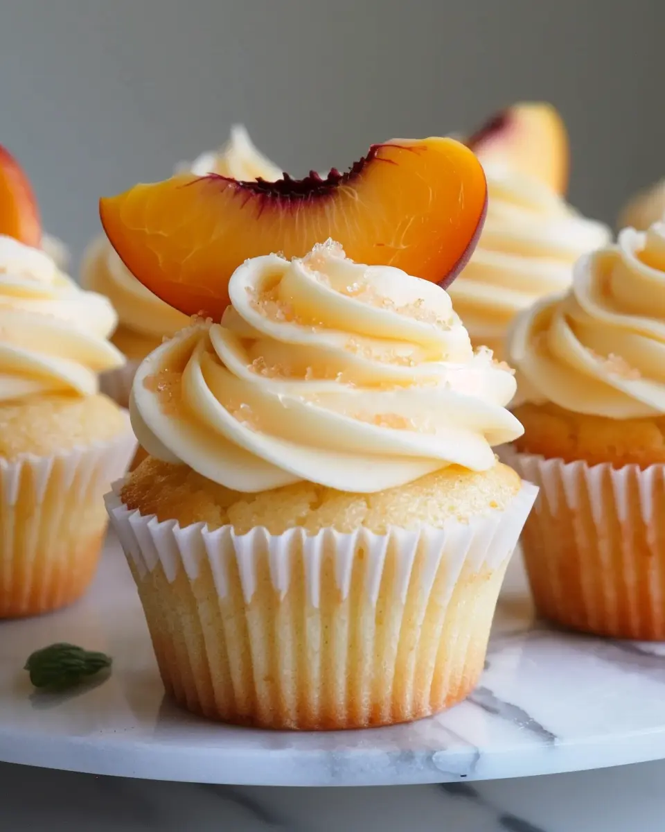 Honey Peach Cream Cheese Cupcakes for a Sweet Indulgence
